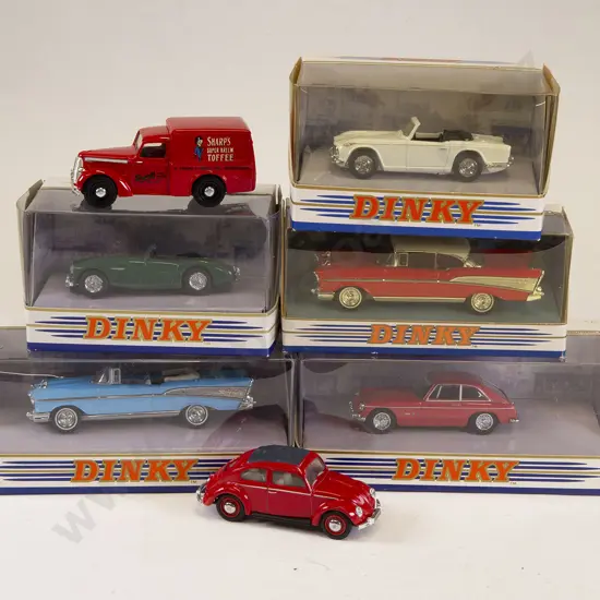 Five Boxed Matchbox Dinky Models and two unboxed