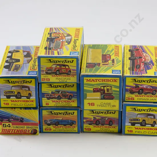 Nine Matcbox 1-75 Series Superfast Models