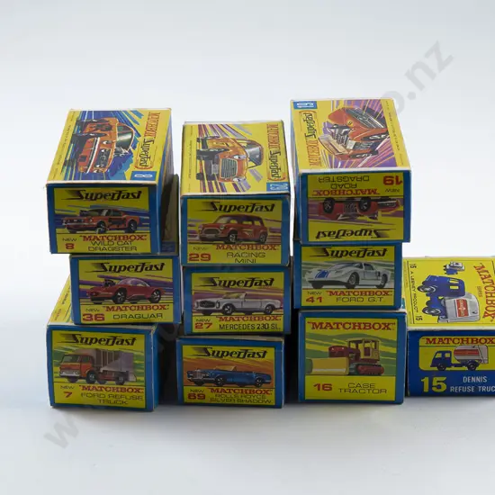 Ten Matcbox 1-75 Series Superfast Models