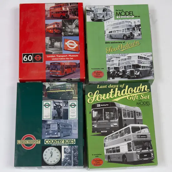Four EFC Exclusive First Edition Bus Models
