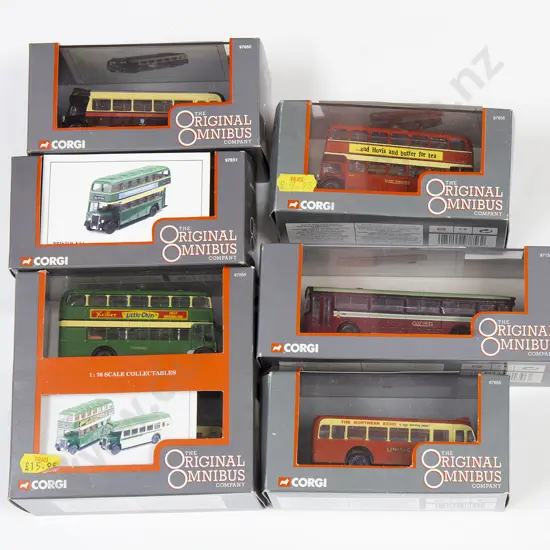 Seven Corgi Boxed Original Omnibus Models