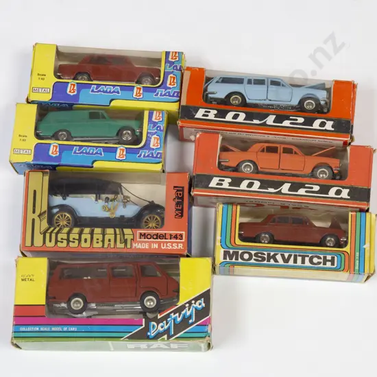 Seven Boxed Russian Vehicle Models