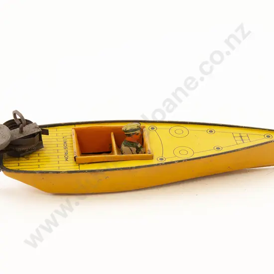 Vintage Printed Tinplate Speed Boat
