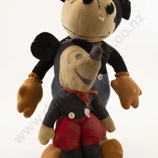 Two Vintage Mickey Mouse Cloth Toys