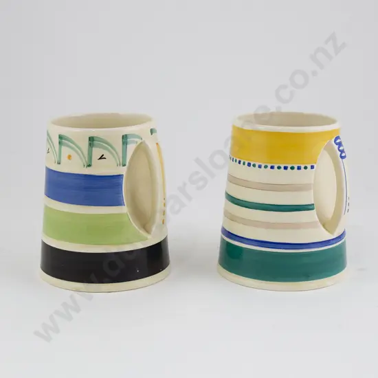 Two Susie Cooper Beer Tankards