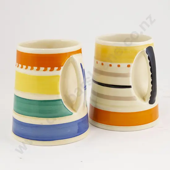 Two Susie Cooper Beer Tankards