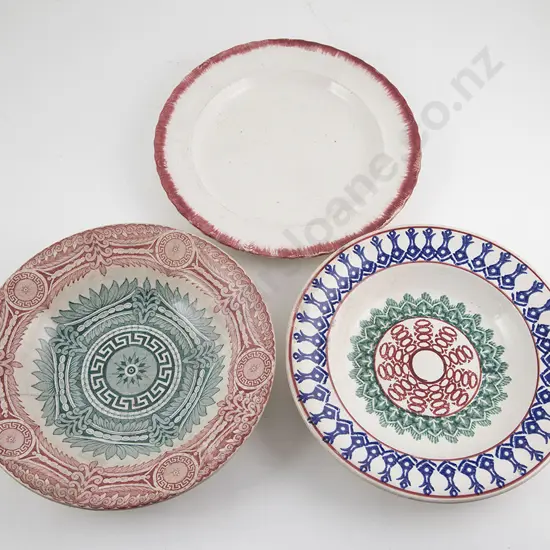 Three Unmarked Plates