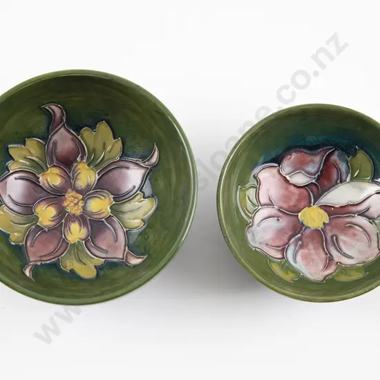 Two Modern Moorcroft Flower Head Pattern Bowls