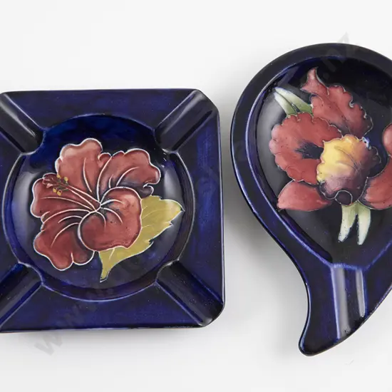 Two Moorcroft Ashtrays