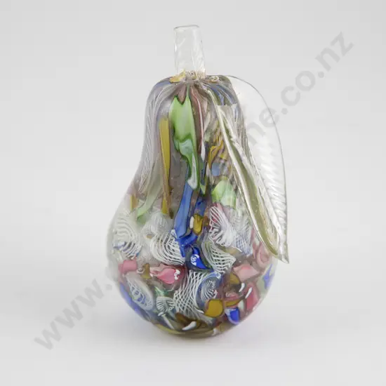 Italian Decora Murano Millefiori Swirls Pear
