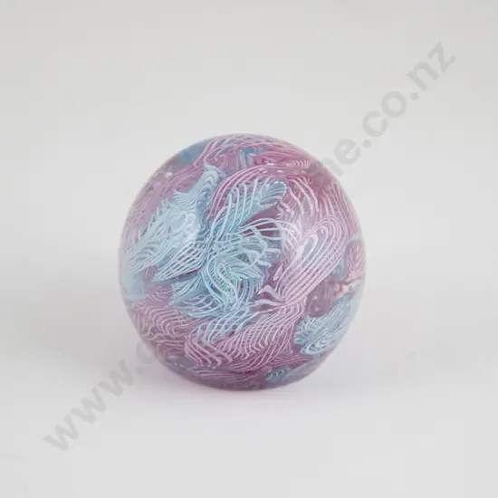 Italian Murano Millefiori Swirls Paperweight