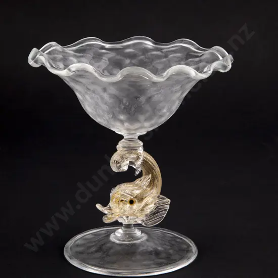 Murano Hand Blown Glass Tazza