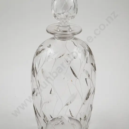 Clyne Farquarson Leaf Pattern Decanter & Stopper
