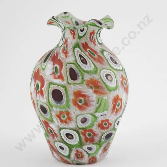 Murano Milliefiori Glass Vase
