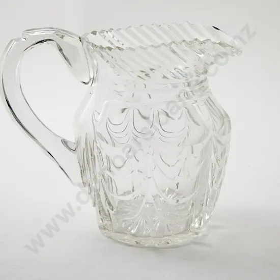 Geo III Cut Glass Water Jug