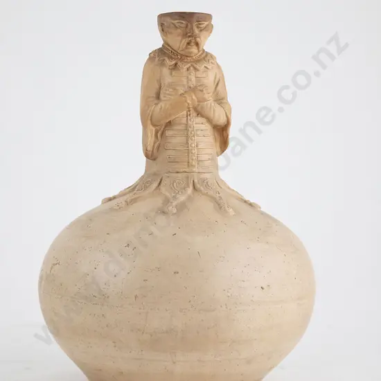 Unusual C19th Chinese Figural Bottle Vase