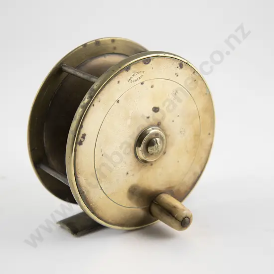 Antique Bronzed Brass Salmon Fly Reel By A & W McCarthy Dunedin