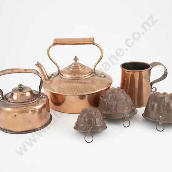 Two Victorian Copper Kettles