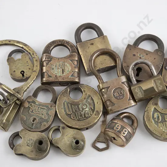 14 Various Brass Padlocks