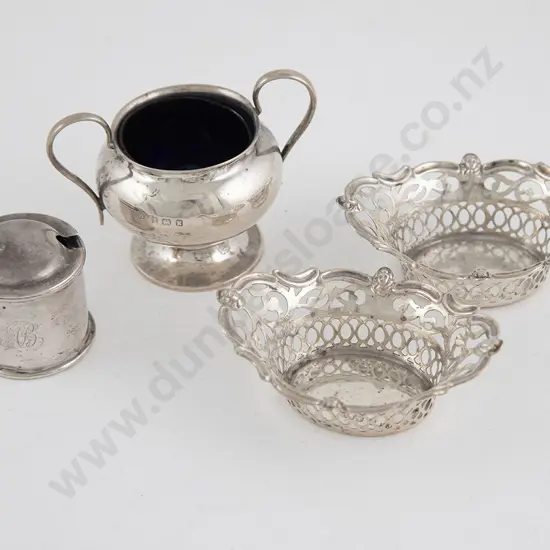 Pair Of Edw VII S/S Bon Bon Dishes