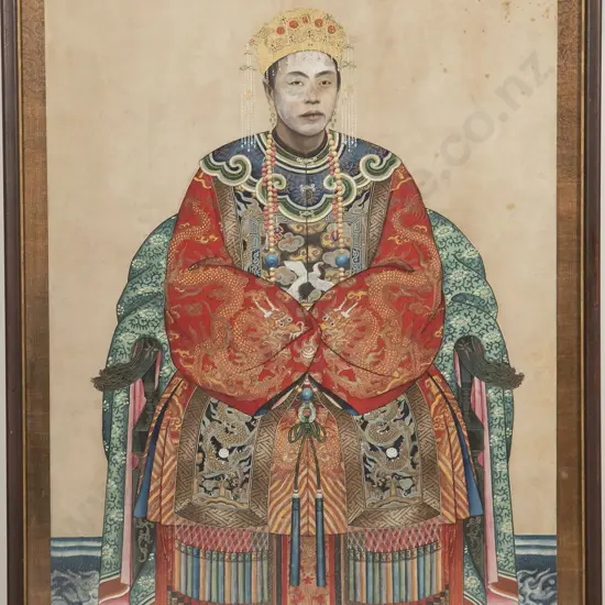 Qing Dynasty Ancestor Scroll Portrait of an Official