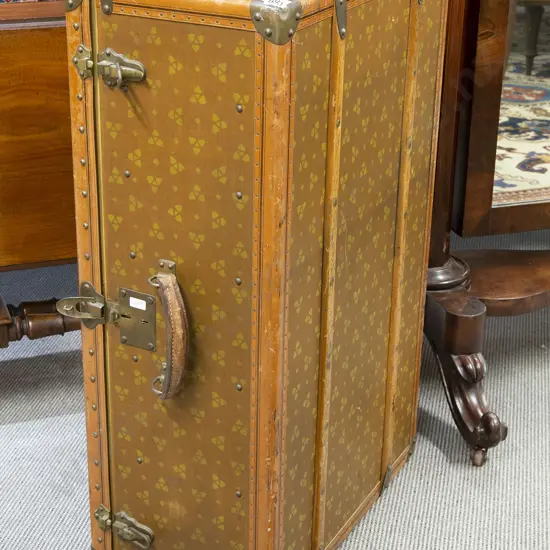 Vintage Louis Vuitton Style Steamer Cabin Trunk