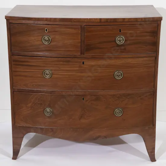 Regency Mahogany Bow Front Chest