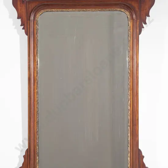 Geo III Mahogany Fretwork Wall Mirror