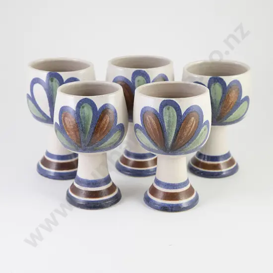 Five Anneke Borren Goblets