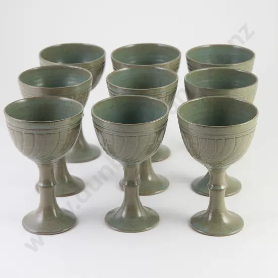 Patti Meads Nine Wine Goblets