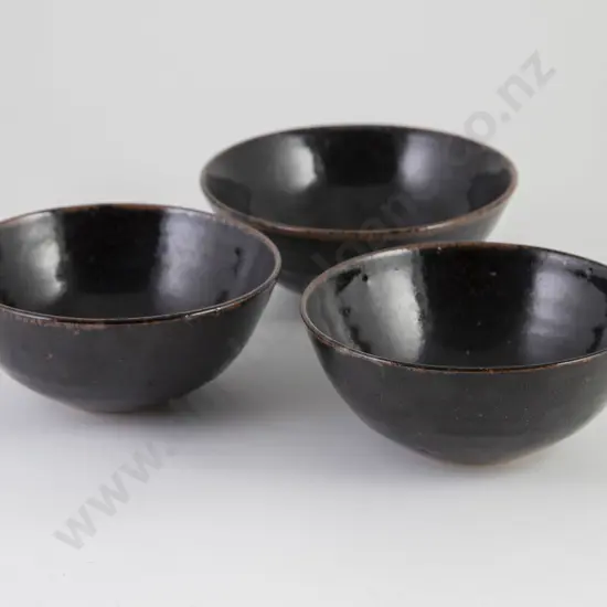 Len Castle Three Small Bowls