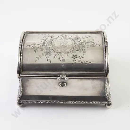 Edwardian S/P Jewellery Casket