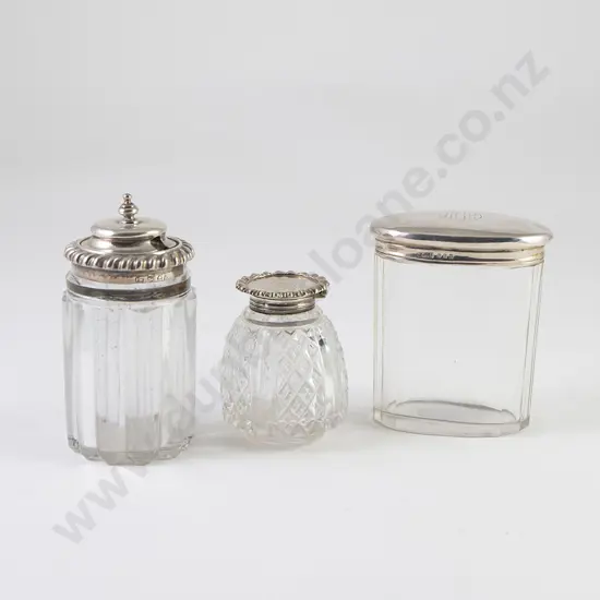 Two S/S Top Glass Vanity Bottles