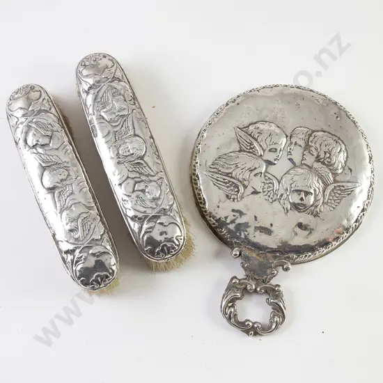 Edw VII S/S Backed 3 Piece Dressing Table Set