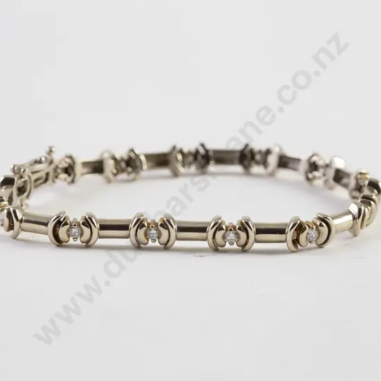 14ct White Gold 13stone Diamond Bracelet