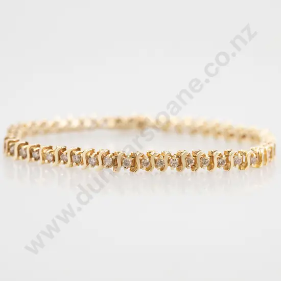 14ct 49stone Diamond Tennis Bracelet