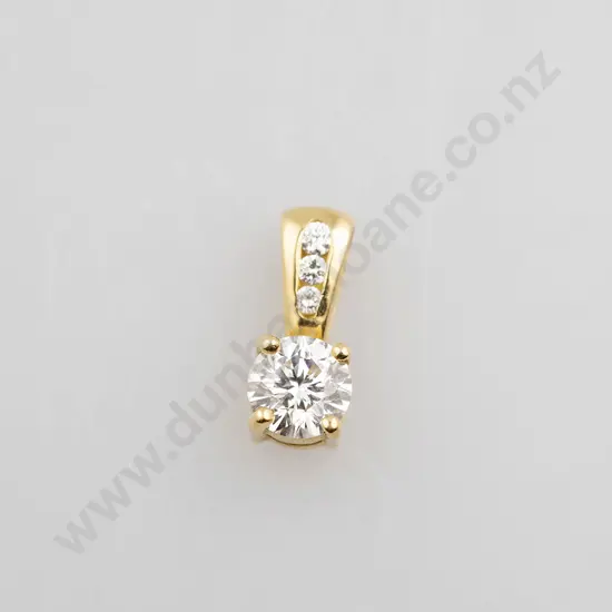 18ct Solitaire Diamond Pendant