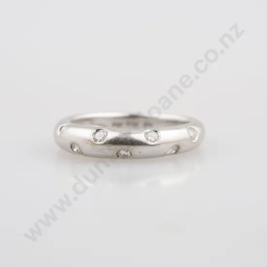 18ct White Gold Eight Stone Diamond Band