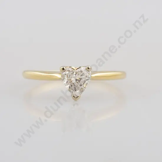 14ct White Gold Solitaire Diamond Ring