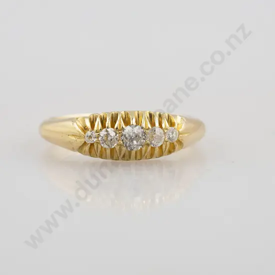 18ct Five Stone Diamond Bridge Ring