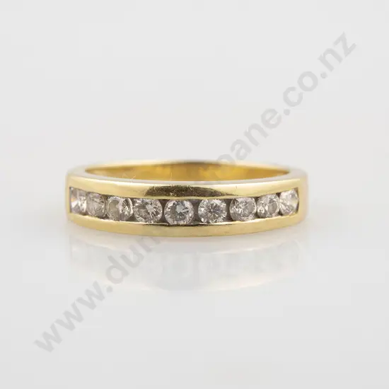 18ct Nine Stone Diamond Eternity Band