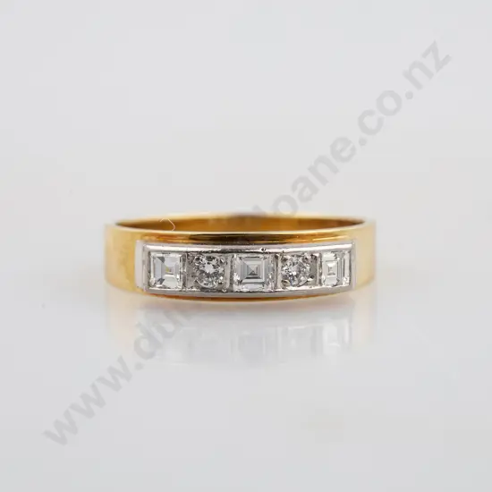 18ct Five Stone Diamond Band Ring