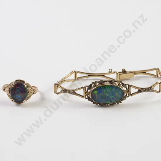 10ct Single Black Opal Bracelet