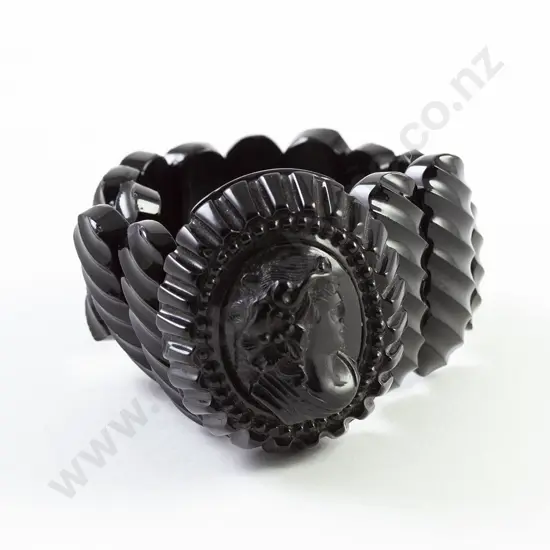 Victorian French Jet Mourning Bracelet