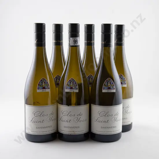 6 bottles Domaine des Baumard Savennieres Clos St Yves Vintage 2013