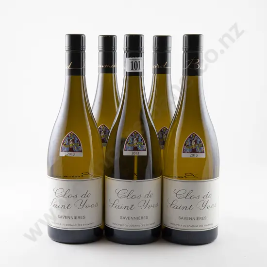 5 bottles Domaine des Baumard Savennieres Clos St Yves Vintage 2013