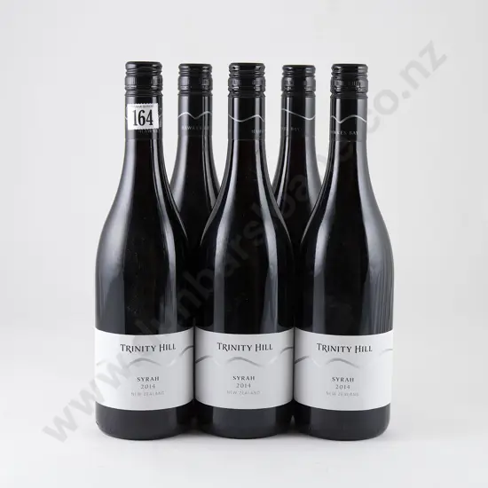 5 bottles Trinity Hill White Label Syrah Vintage 2014