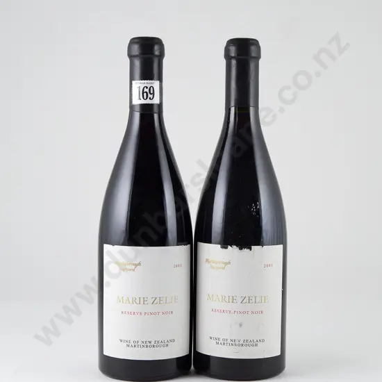 2 bottles Marie Zelie Reserve Pinot Noir Martinborough Vintage 2003