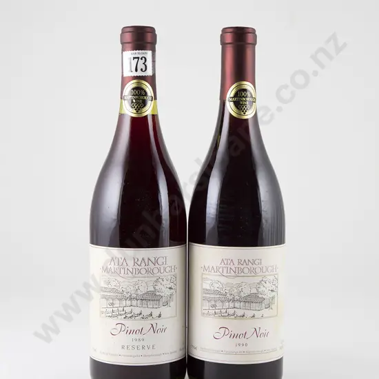 2 bottles Ata Rangi Pinot Noir Martinborough Vintage 1989 and 1990