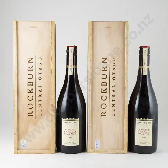 2 bottles Rockburn 'Twelve Barrels' Pinot Noir Central Otago Vintage 2009